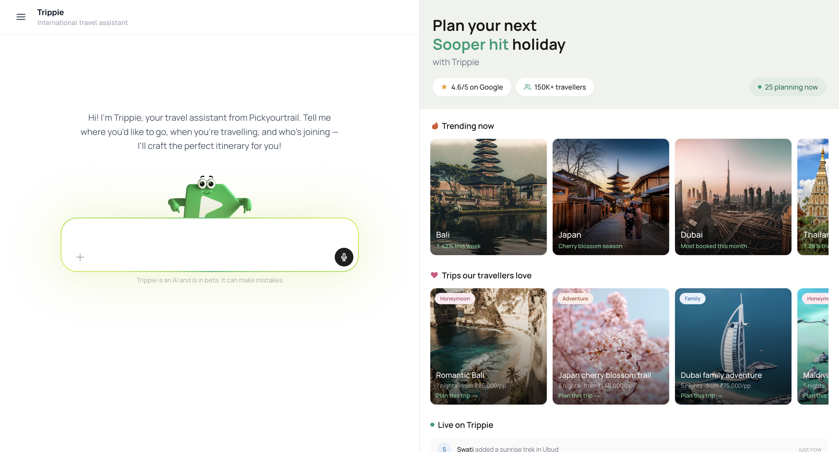 Trippie AI travel planner